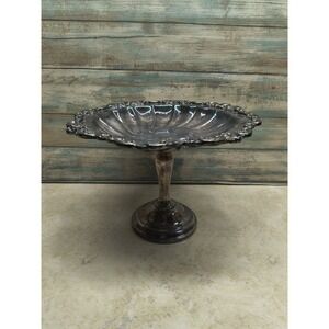 Wallace Baroque footed compote/candy dish silverplate
